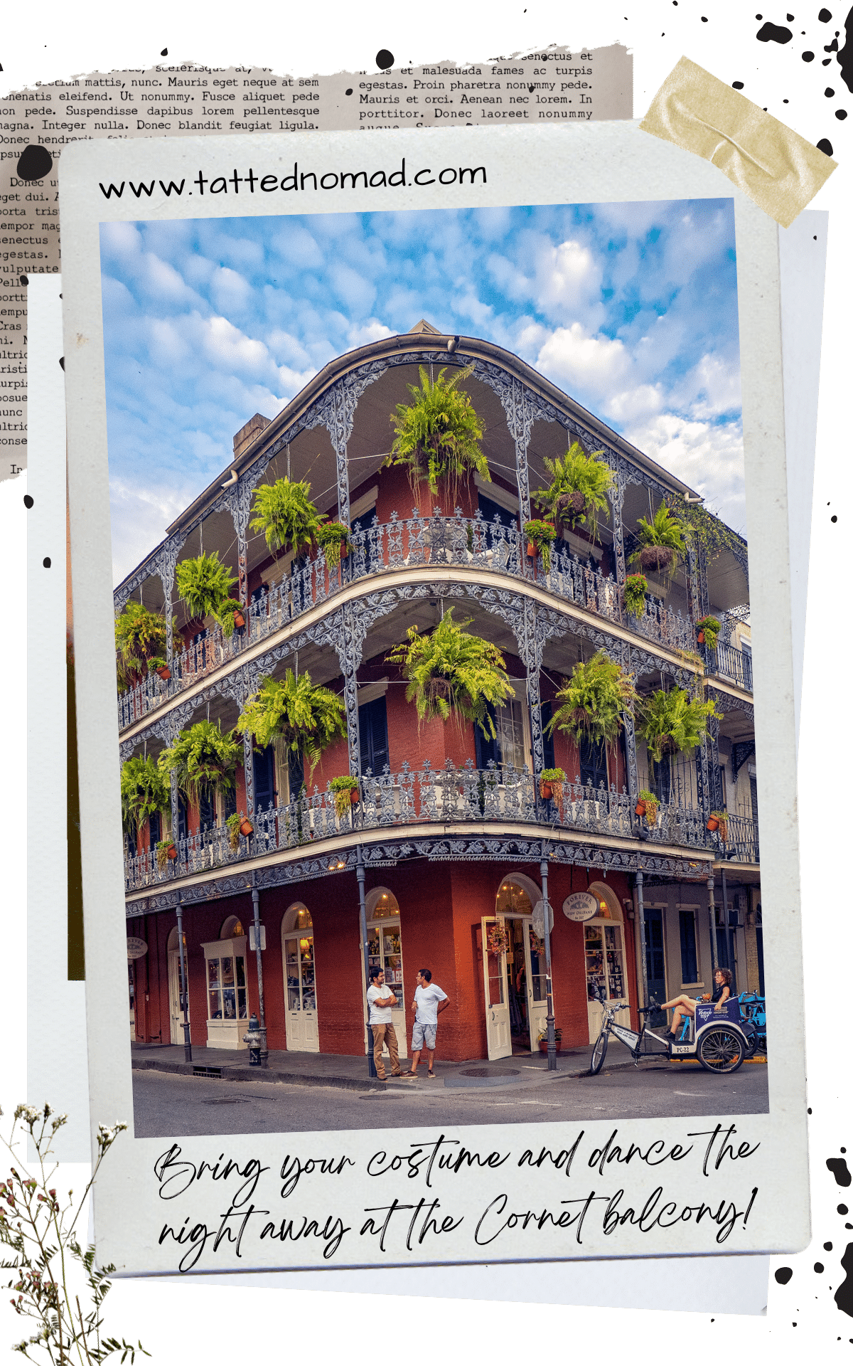 halloween in new orleans view of the balcony of cornet bar on bourbon street