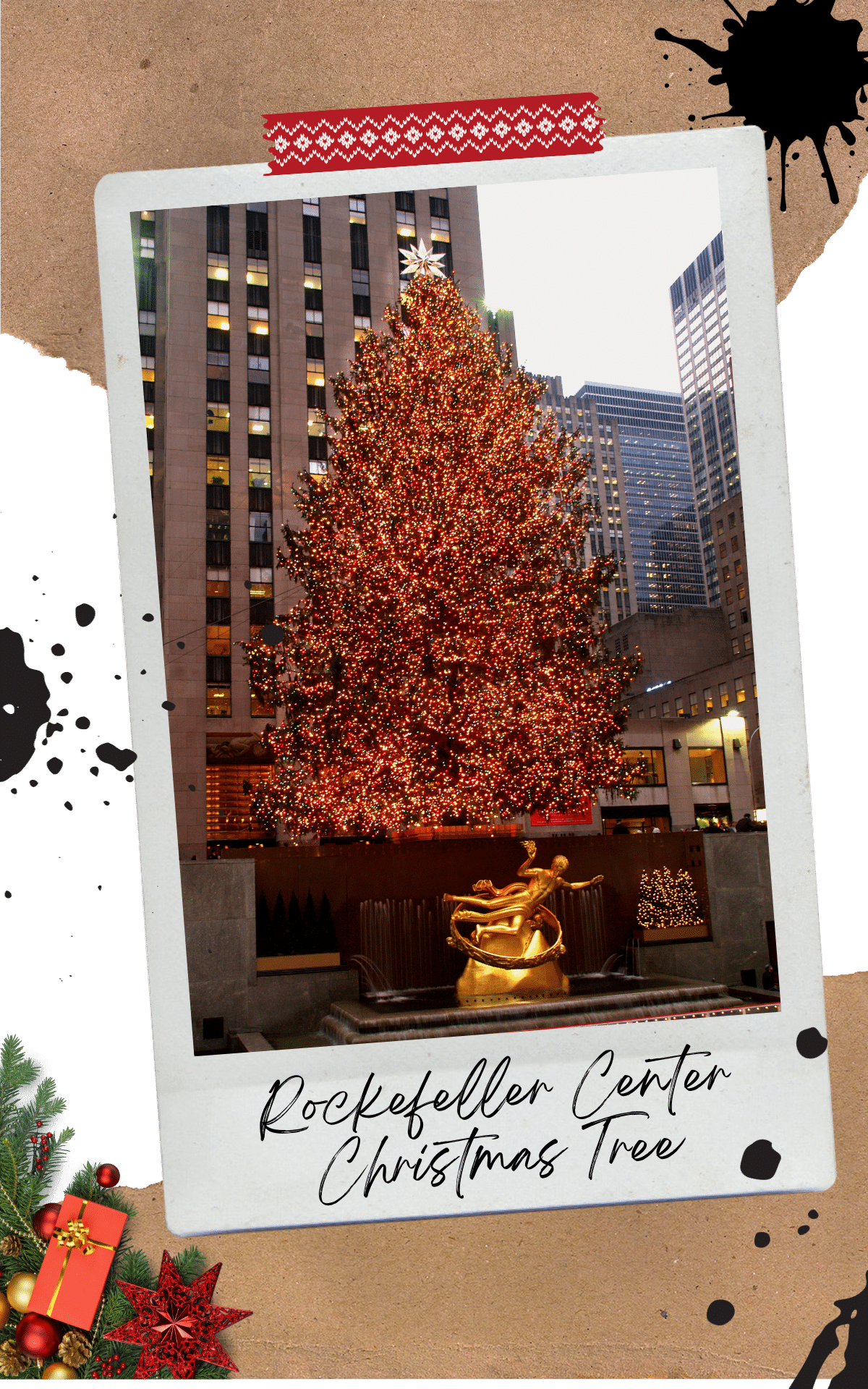 illuminated christmas tree at rockefeller center