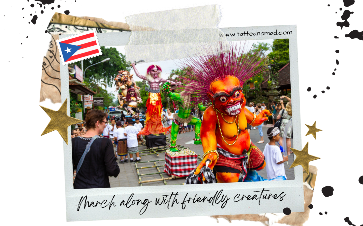 people in colorful costumes marching in a parade