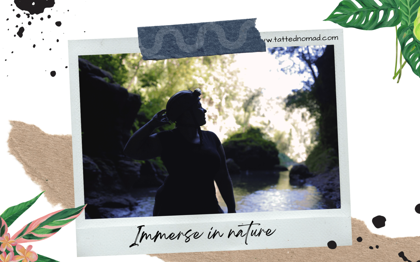 woman looking up inside a cave in el yunque rainforest puerto rico