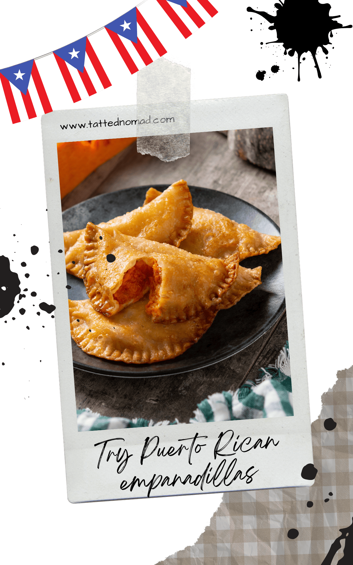 puerto rican food empanadillas on a plate