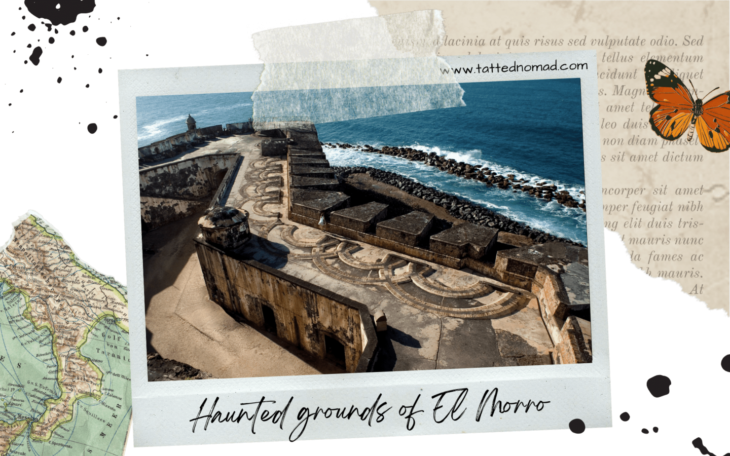 view from above of castillo san felipe del morro with ocean waves stroking on the rocks in old san juan puerto rico