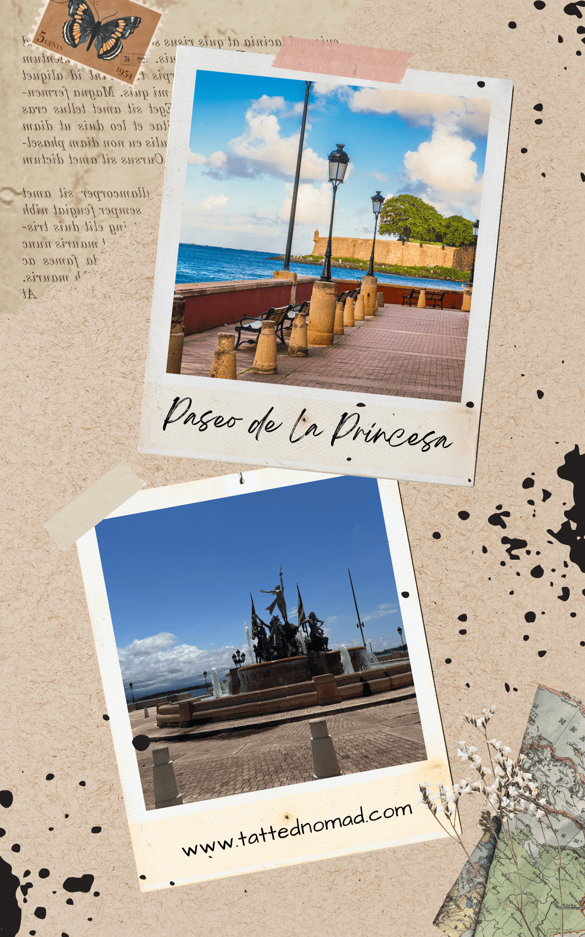 paseo de la princesa and fuente raices in old san juan puerto rico