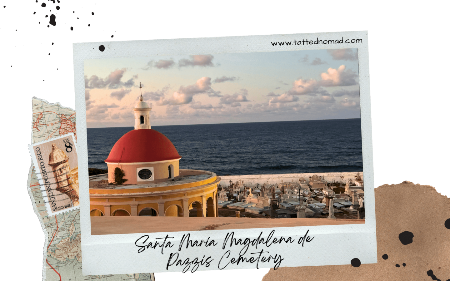 santa maria magdalena de pazzis cemetery with tombs and the ocean on the background in old san juan puerto rico