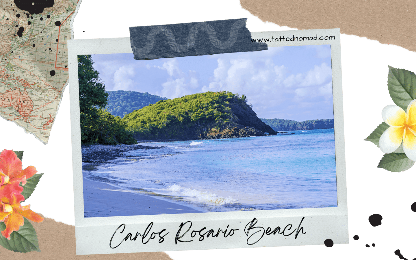 rocks and hills on carlos rosario beach in culebra puerto rico